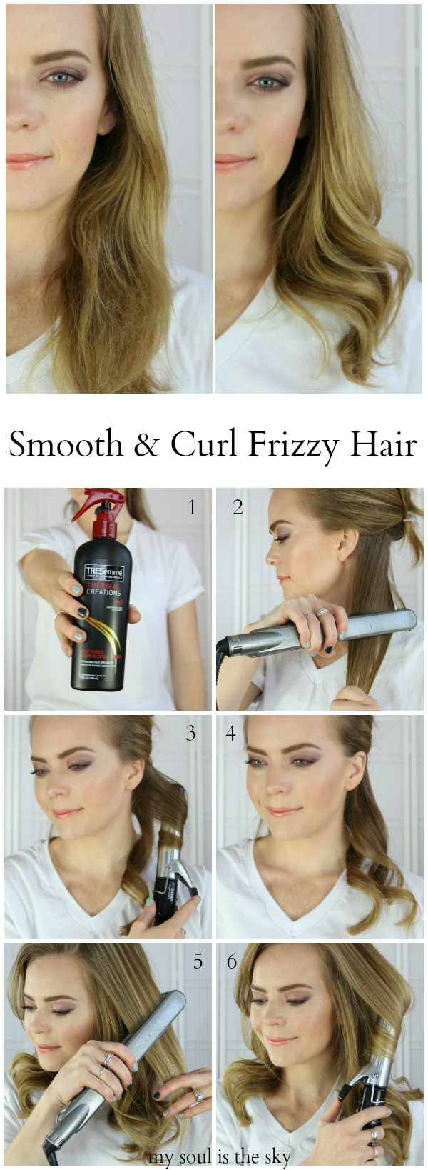 How to Smooth Naturally Wavy Frizzy hair 1