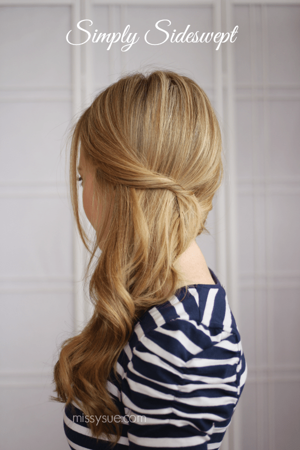 side swept hairstyles back view