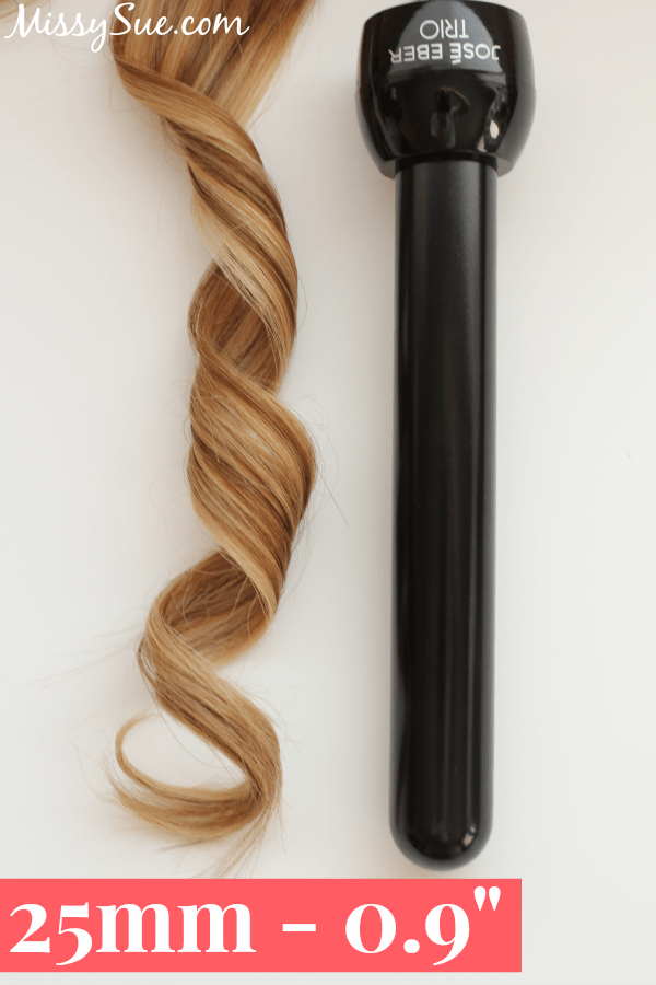 Curling iron 2024 size comparison