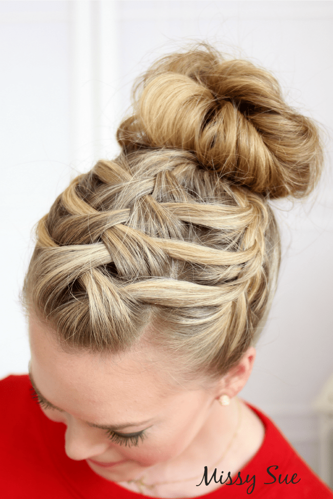 Image of Triple braid waterfall hairstyle