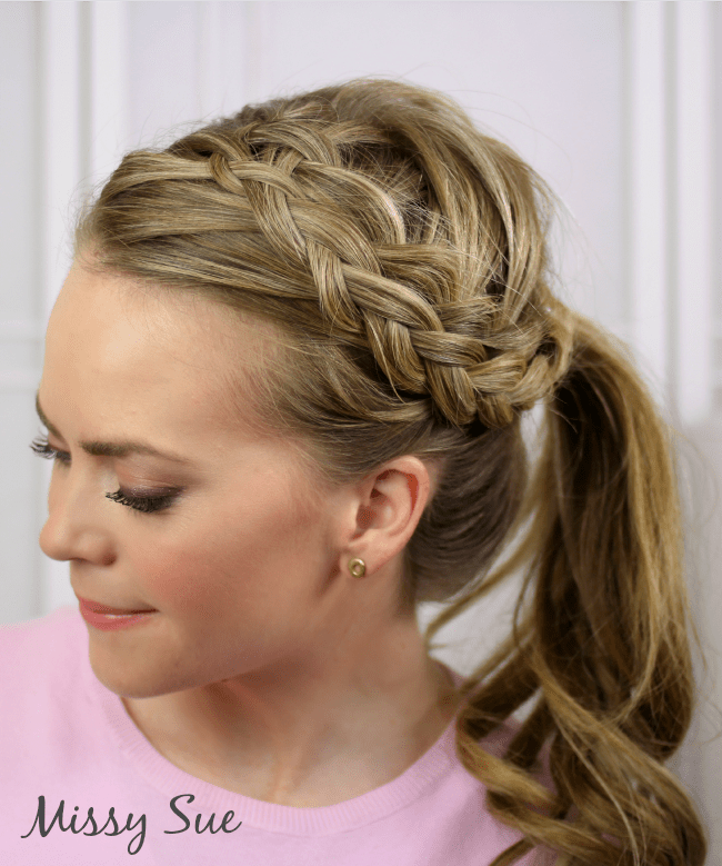 Headband braid sale ponytail