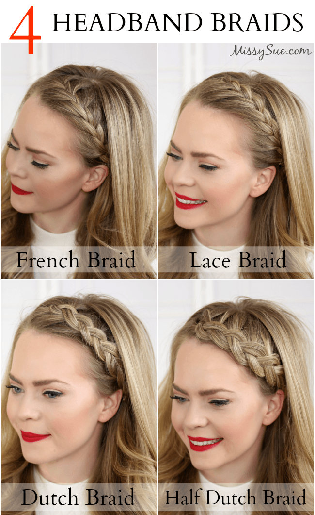 Four Headband Braids | MissySue.com