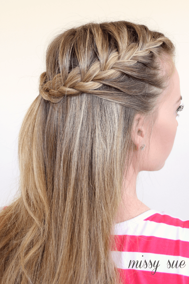 Double French Braid Half Up Top Knot - Dani Marie Blog