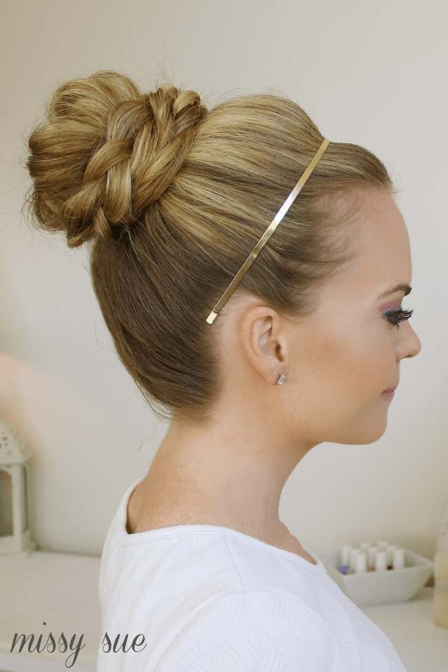 Braid Wrapped High Bun | MissySue