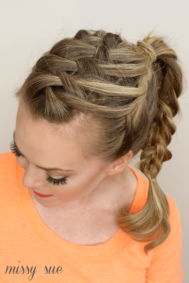 triple-french-braid-double-waterfall-ponytail