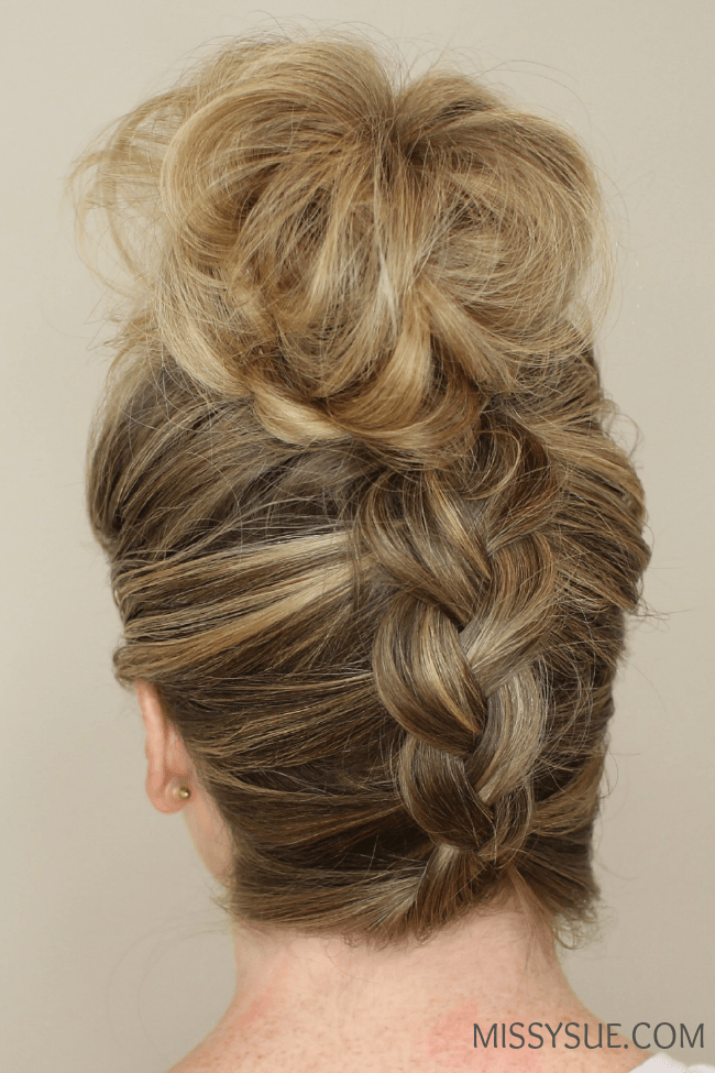 Upside Down Braid to Bun | MissySue.com