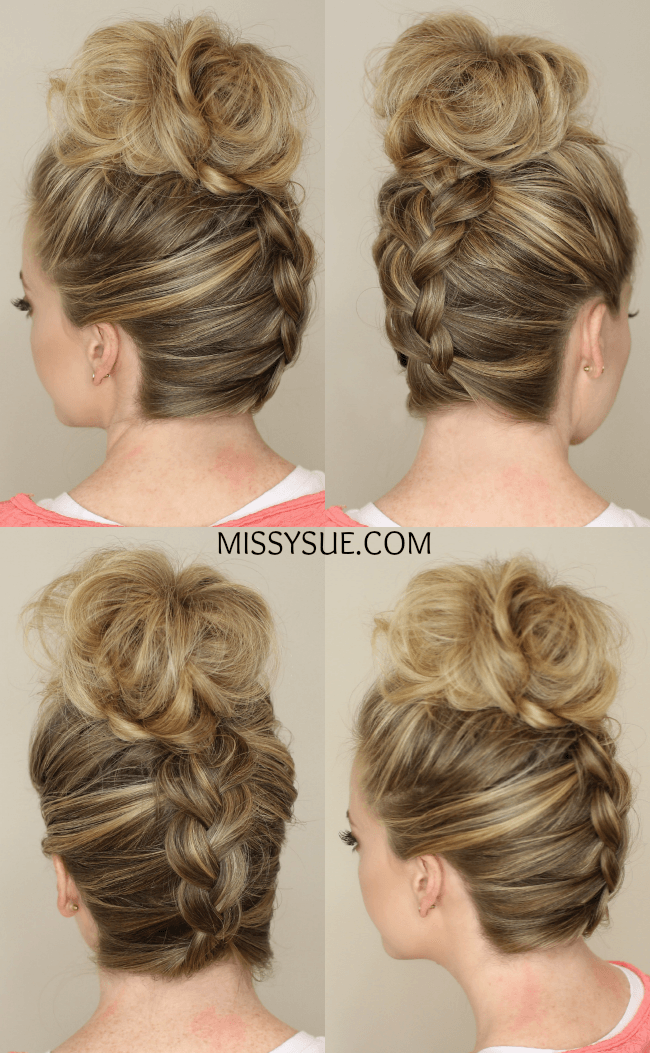 Upside Down Braid to Bun | MissySue.com