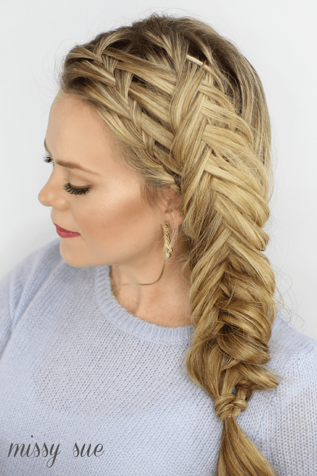 Waterfall and Inverted Fishtail Braid