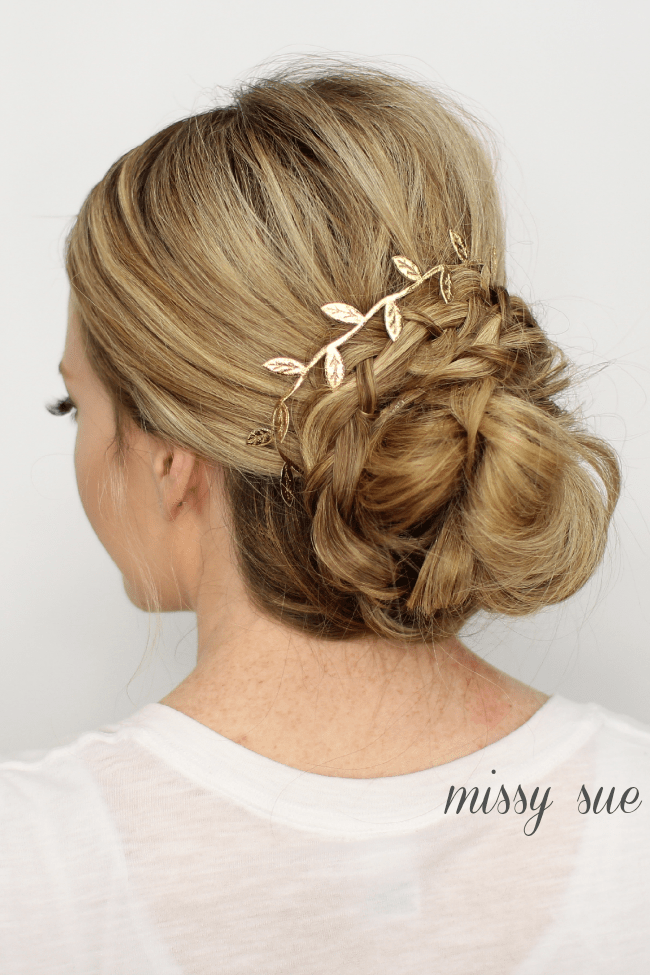 Braid Wrapped Low Bun | MissySue.com