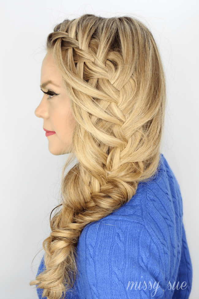 Cascading Waterfall Fishtail Braid