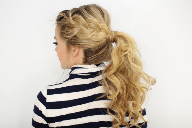 Side French Braid Ponytail