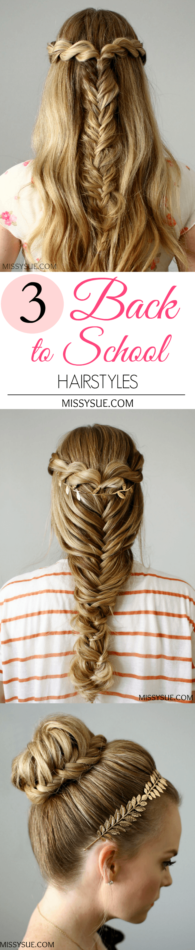 3 French Braid Hairstyles  Back to School Hairstyles