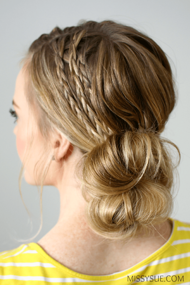 Double Braided Side Bun