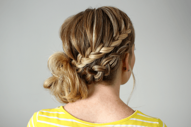 Double Braided Side Bun