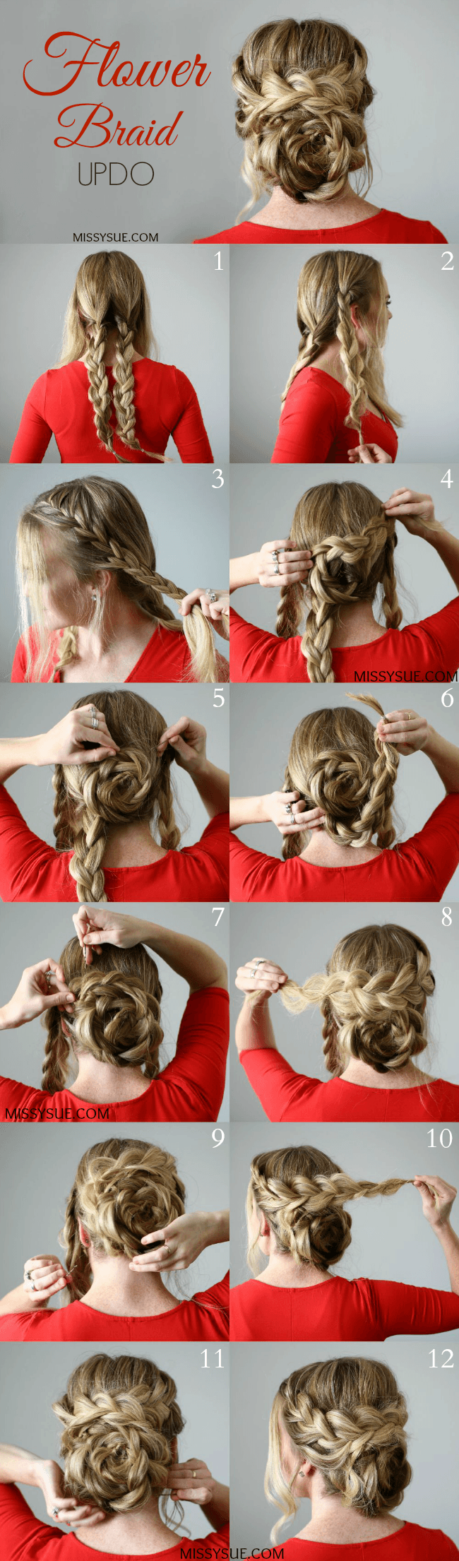 Flower Braid Updo