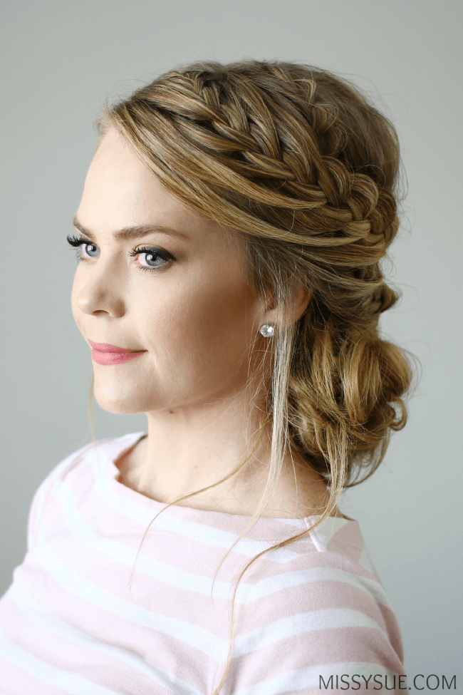 Double Braid Textured Updo
