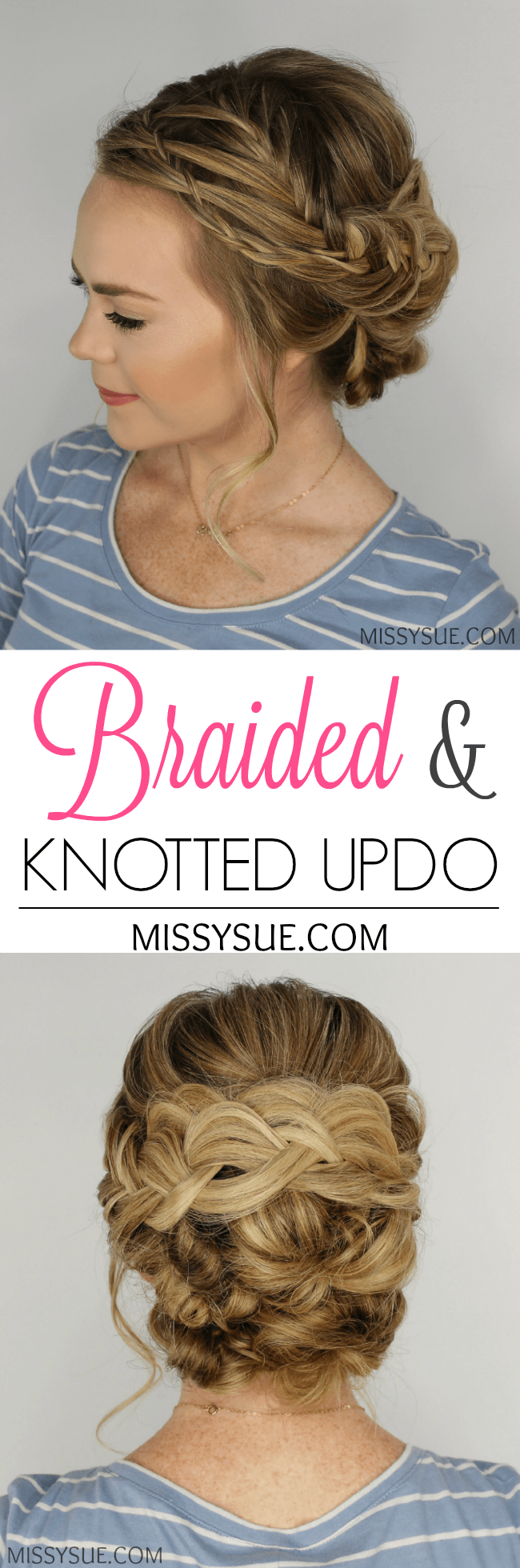 Braided and Knotted Updo | MISSYSUE.COM