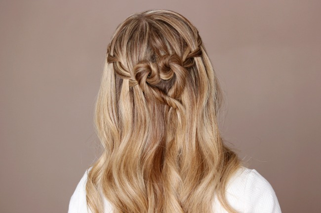 Waterfall Braid Wedding Hairstyles for Long Hair | PreOwned Wedding Dresses