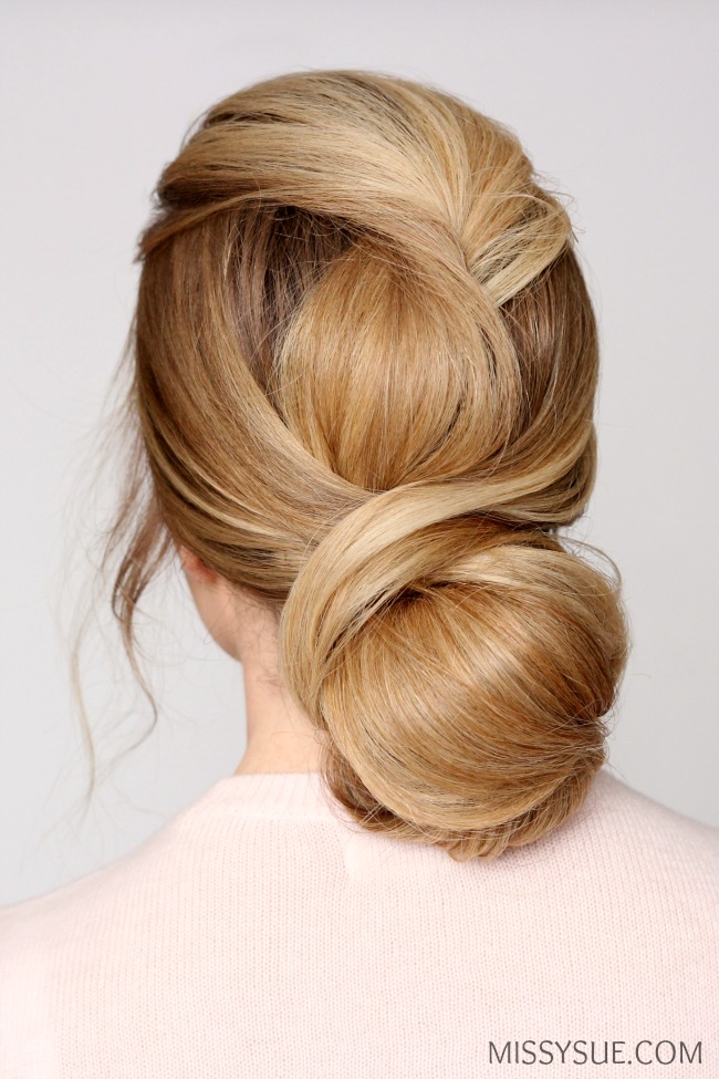 Wrapped Low Bun Updo