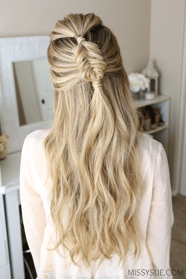 Half Up Mini Dutch Fishtail Braid | MISSY SUE