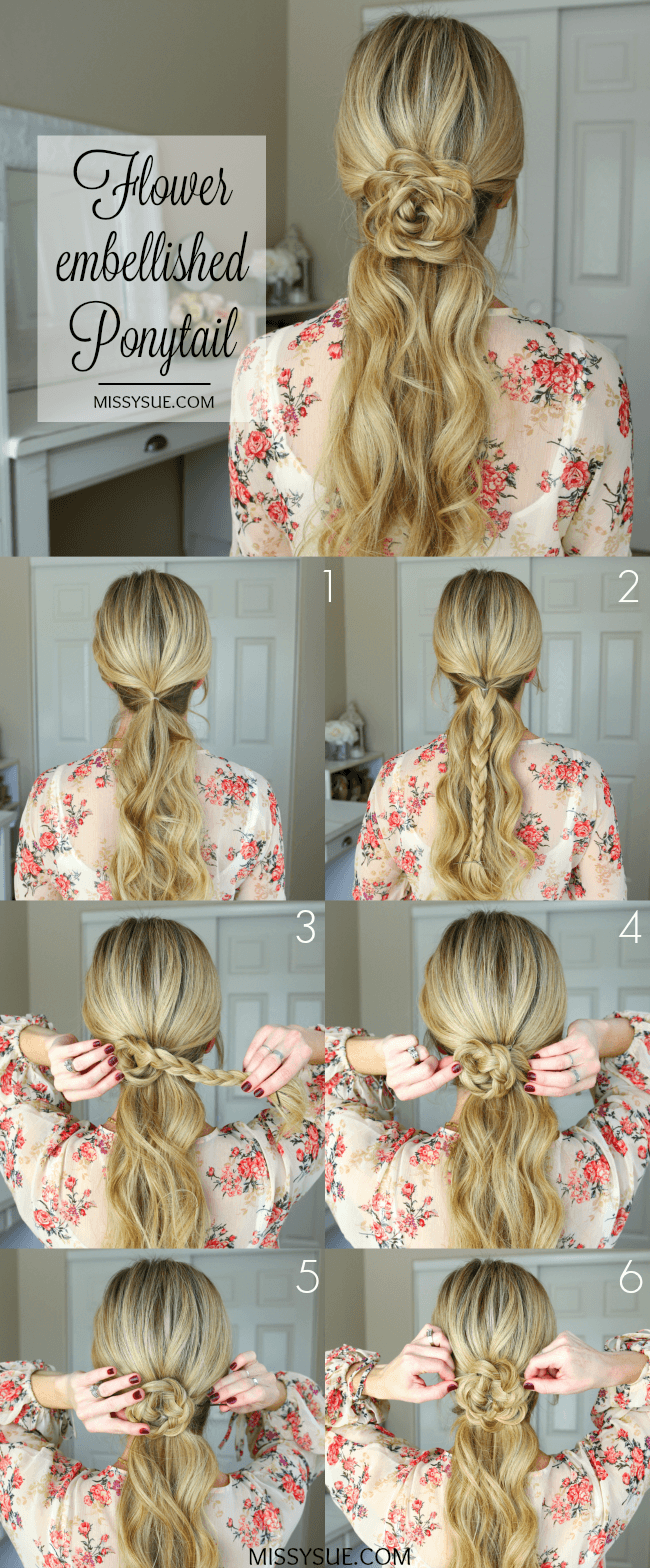 flower-embellished-ponytail-hairstyle-tutorial