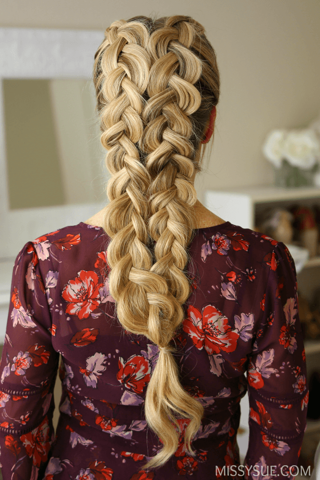 Double Dutch Braid Hair Tutorial