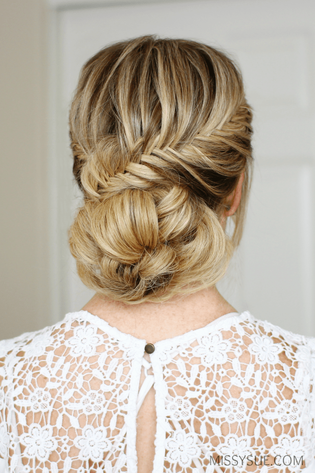 fishtail-french-braid-low-bun-hairstyle-tutorial
