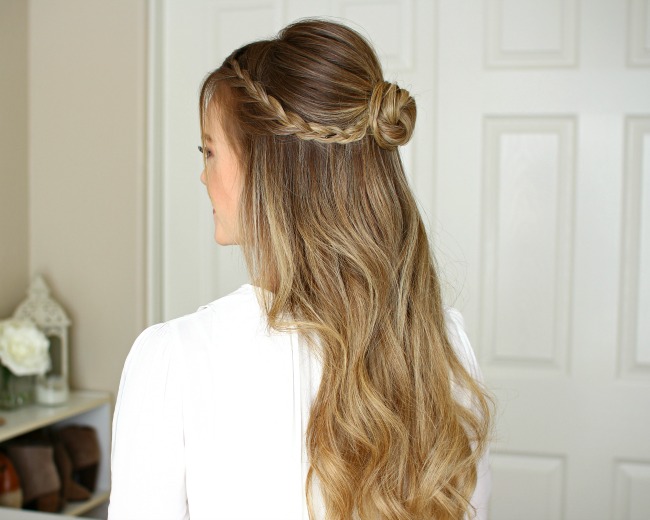 Prom Hairstyles For Medium Hair Half Up Half Down Braid