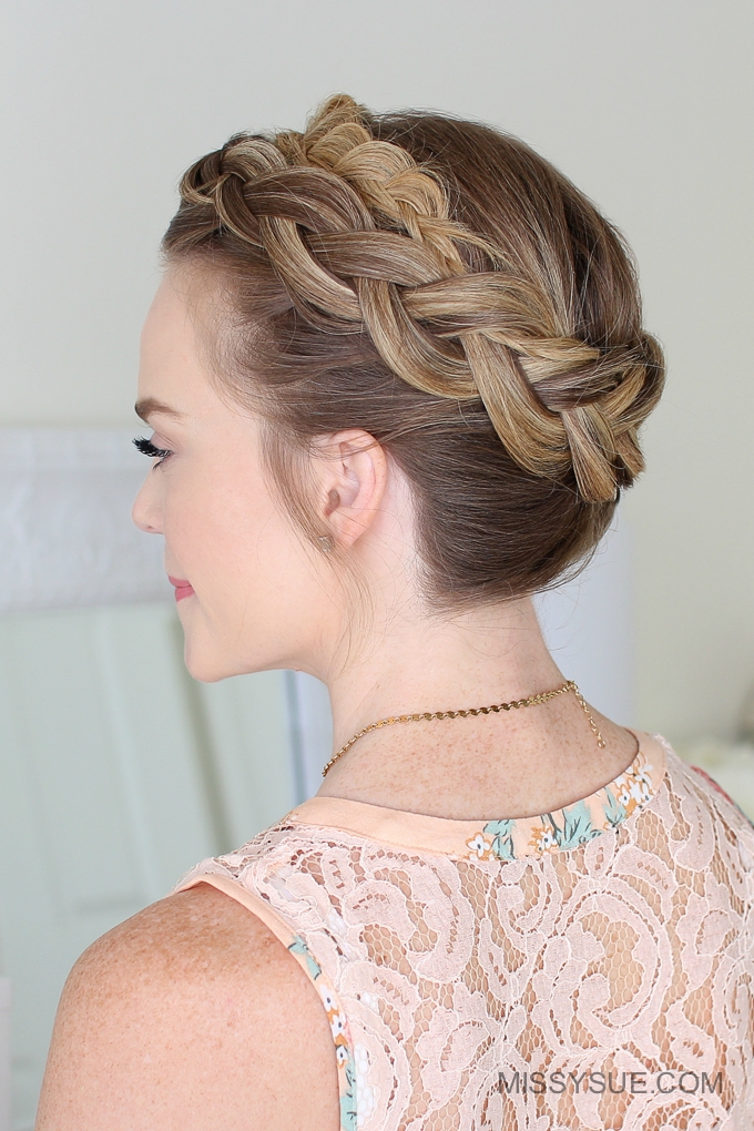 Image of Dutch braid crown braid hairstyle