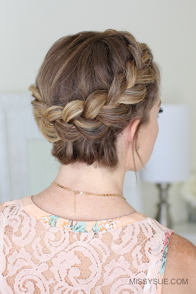 Dutch Braids with a Braided Crown