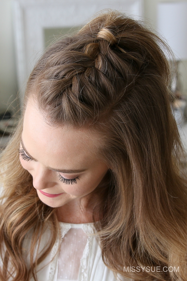 how to french braid bangs