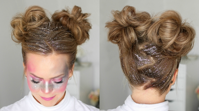 Glitter hair: Ponytail tutorial